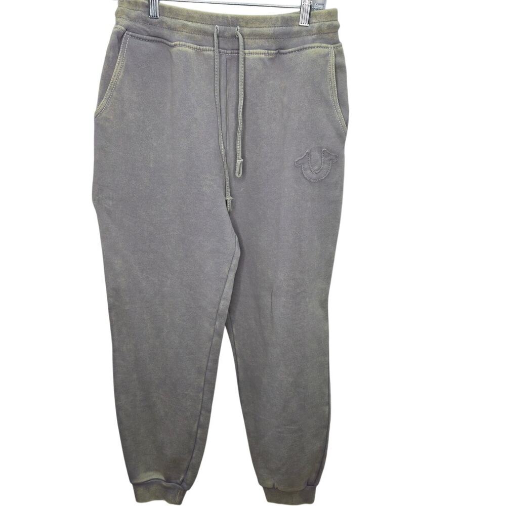 True Religion Gray Distressed Boyfriend Casual Relaxed Fit Joggers Pants Size M